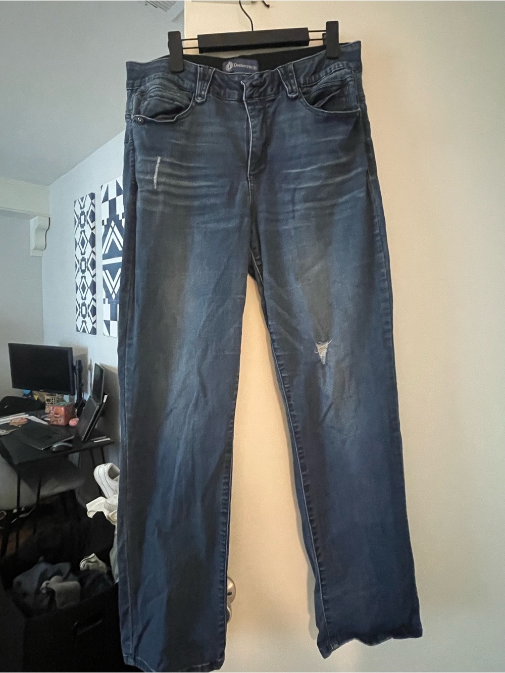 Democracy Dark Wash Straight-Leg Jeans